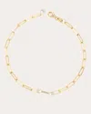 Poppy Finch Women's Cultured Pearl & 14k Gold Dumbbell Link Bracelet In Gold