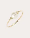 Poppy Finch Women's Cultured Pearl & 14k Gold Trio Bead Ring In Gold