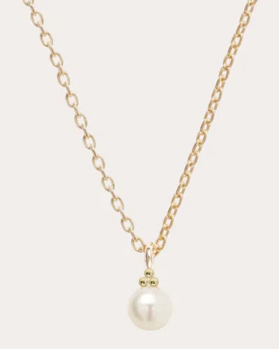 Poppy Finch Women's Cultured Pearl & 14k Gold Trio Dot Pendant Necklace