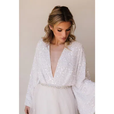 Poppy Lane Ayla Bridal Belt In Silver