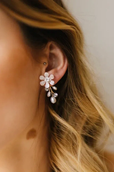 Poppy Lane Bridal Earrings In White