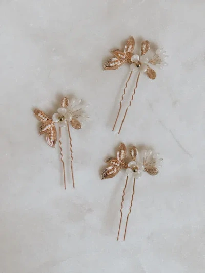 Poppy Lane Cassia Bridal Pins In Gold