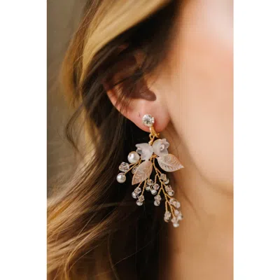 Poppy Lane Madison Bridal Earrings In White