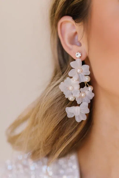 Poppy Lane Olive Bridal Earrings In White