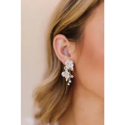 Poppy Lane Opal Bridal Earrings In Metallic