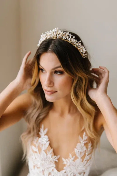 Poppy Lane Veda Bridal Tiara In Gold
