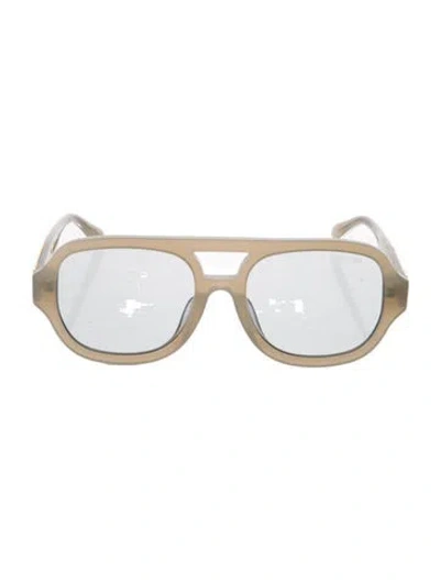 Pre-owned Poppy Lissiman Aviator Mirrored Sunglasses In Neutrals