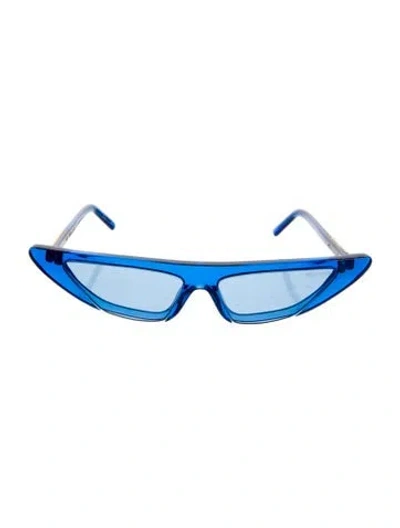 Pre-owned Poppy Lissiman Cat-eye Gradient Sunglasses In Blue