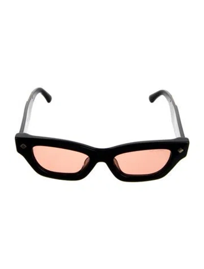 Pre-owned Poppy Lissiman Cat-eye Tinted Sunglasses In Black