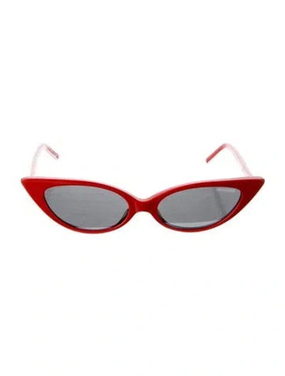 Pre-owned Poppy Lissiman Cat-eye Tinted Sunglasses In Red