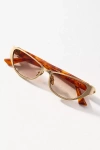 Poppy Lissiman Gold Slim Cat-eye Sunglasses In Brown