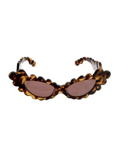 Pre-owned Poppy Lissiman Heart Tinted Sunglasses In Brown