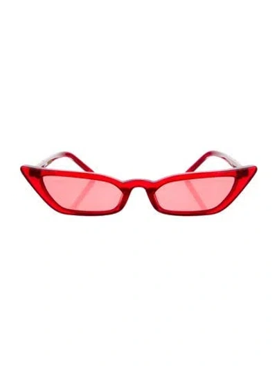 Pre-owned Poppy Lissiman Le Skinny Cat-eye Sunglasses In Red
