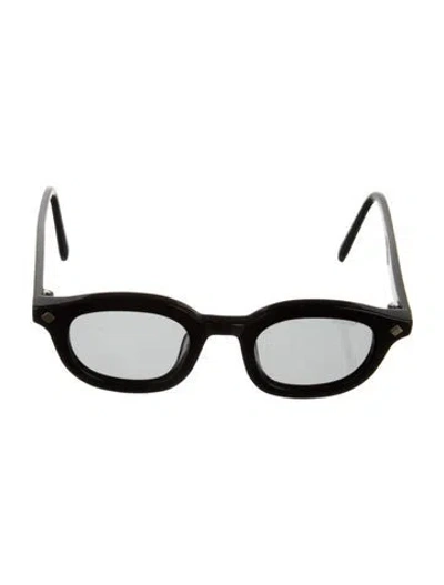 Pre-owned Poppy Lissiman Le Skinny Square Sunglasses In Black
