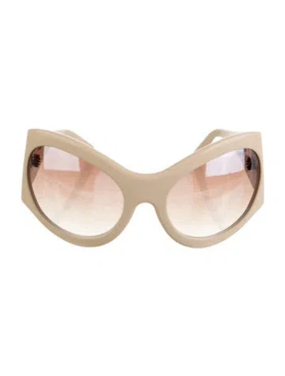 Pre-owned Poppy Lissiman Oversize Gradient Sunglasses In Neutral