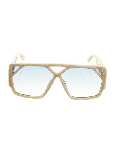 Pre-owned Poppy Lissiman Oversize Gradient Sunglasses In Neutrals