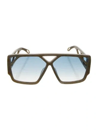 Pre-owned Poppy Lissiman Oversize Gradient Sunglasses In Neutrals