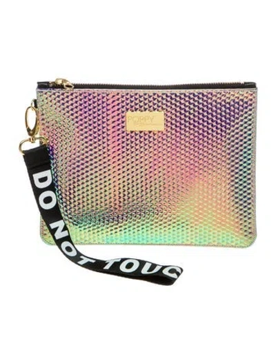 Pre-owned Poppy Lissiman Sequins Clutch In Metallic