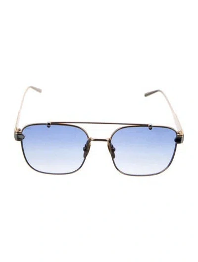 Pre-owned Poppy Lissiman Square Gradient Sunglasses In Gold
