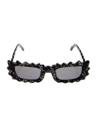 Pre-owned Poppy Lissiman Square Tinted Sunglasses In Black