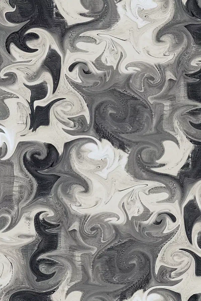 Poppy Print Studio Marbled Ink Wallpaper In Gray