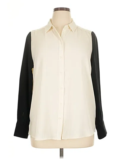 Pre-owned Popsugar 3/4 Sleeve Blouse In Ivory