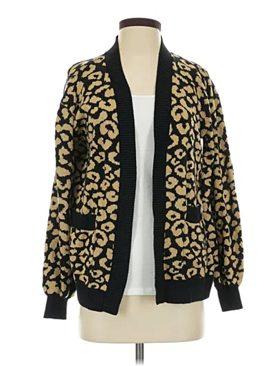 Pre-owned Popsugar Cardigan Sweater In Gold