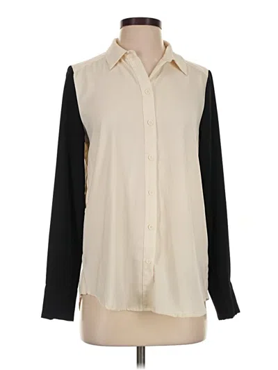 Pre-owned Popsugar Long Sleeve Blouse In Ivory