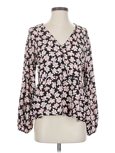 Pre-owned Popsugar Long Sleeve Blouse In Pink