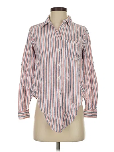 Pre-owned Popsugar Long Sleeve Button Down Shirt In Pink