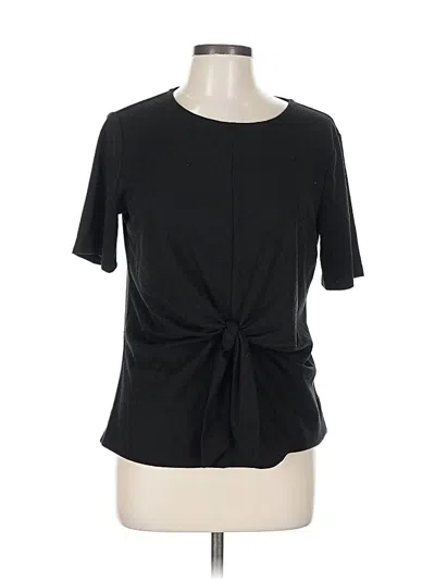 Pre-owned Popsugar Short Sleeve Top Black Keyhole Neckline Tops