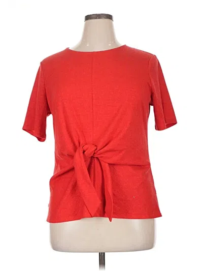 Pre-owned Popsugar Short Sleeve Top Red Crew Neck Tops