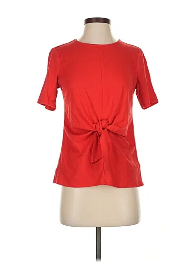 Pre-owned Popsugar Short Sleeve Top Red Keyhole Neckline Tops