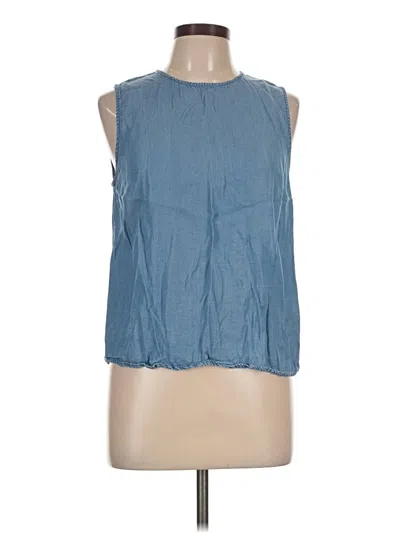 Pre-owned Popsugar Sleeveless Blouse In Blue