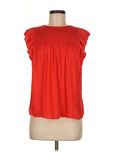 Pre-owned Popsugar Sleeveless Blouse In Red