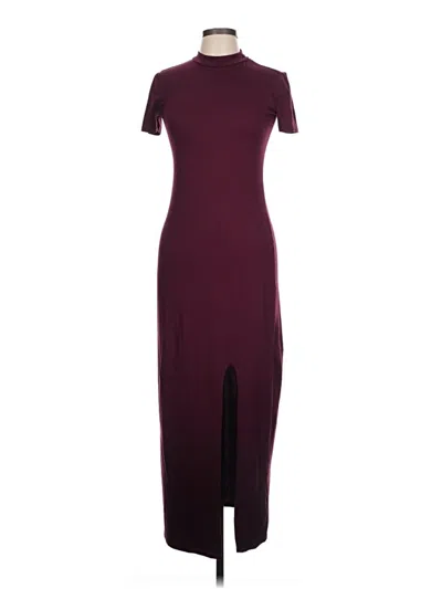 Pre-owned Popular 21 Casual Dress In Burgundy