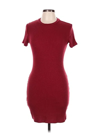 Pre-owned Popular 21 Casual Dress In Burgundy