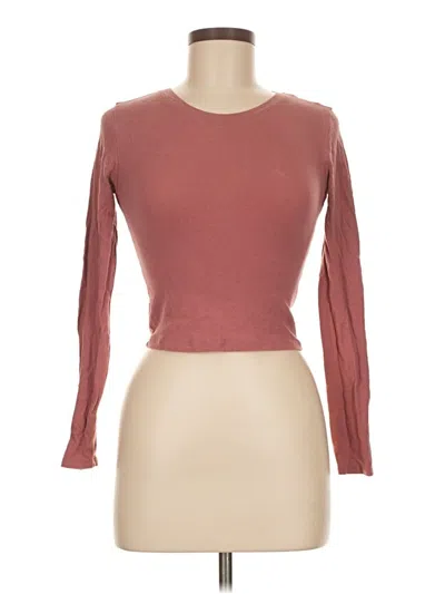 Pre-owned Popular 21 Long Sleeve T-shirt In Brown