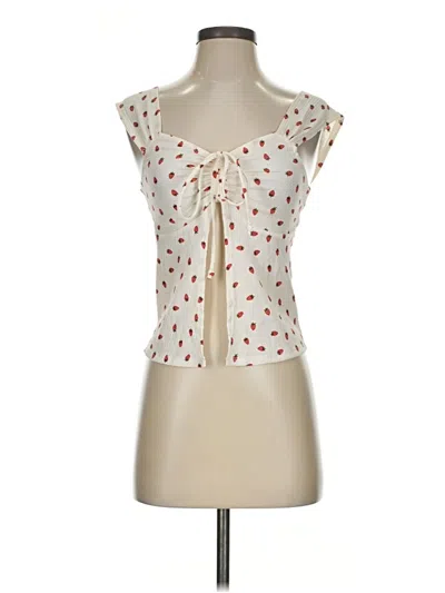 Pre-owned Popular 21 Sleeveless Blouse In Ivory
