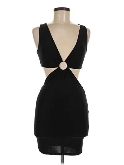 Pre-owned Popular 21 Sleeveless Top Black Keyhole Neckline Tops