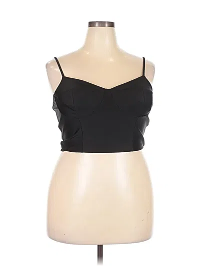 Pre-owned Popular 21 Sleeveless Top Black Sweetheart Neckline Tops