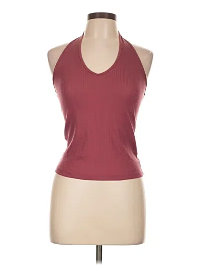 Pre-owned Popular 21 Tank Top Burgundy Halter Neckline Tops