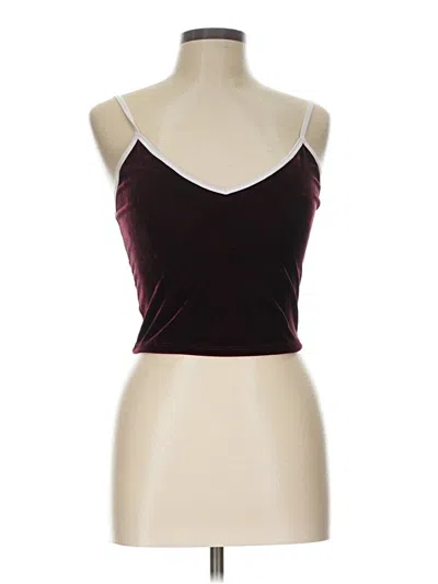 Pre-owned Popular 21 Tank Top Burgundy Strapless Neckline Tops