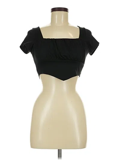 Pre-owned Popular 21 Tube Top Black Strapless Neckline Tops