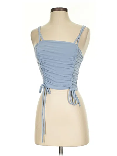 Pre-owned Popular 21 Tube Top Blue Strapless Neckline Tops