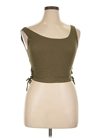 Pre-owned Popular Basics Sleeveless Top Green Sweetheart Neckline Tops