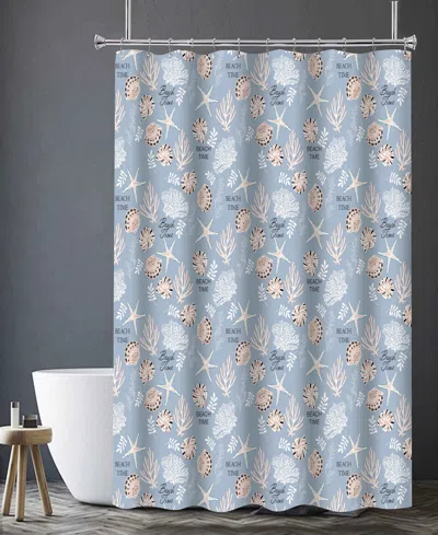 Popular Bath Beach Time 14-piece Shower Curtain And Liner Set In Blue