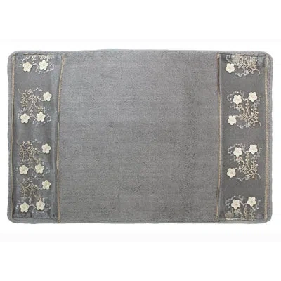 Popular Bath Bloomfield Grey Rectangle Non-slip Bath Rug