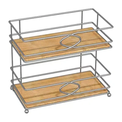 Popular Bath Glenwood 2tier Shelf Twr Caddy Bathroom Organizer In Silver