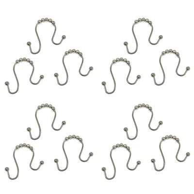 Popular Bath Modern Double Roller Shower Curtain Hooks In Chrome